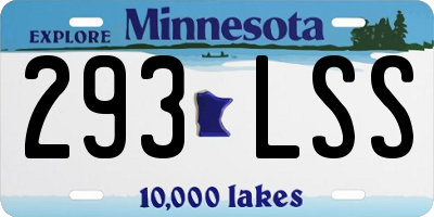 MN license plate 293LSS