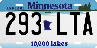 MN license plate 293LTA