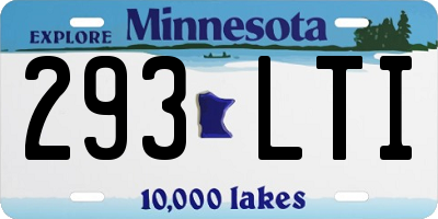 MN license plate 293LTI