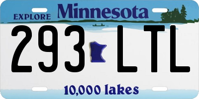 MN license plate 293LTL