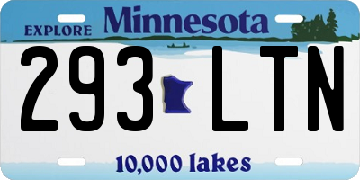 MN license plate 293LTN