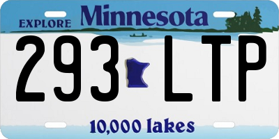 MN license plate 293LTP