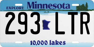 MN license plate 293LTR