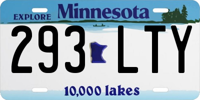 MN license plate 293LTY
