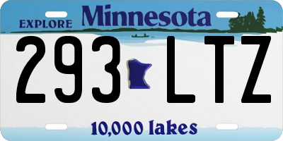MN license plate 293LTZ