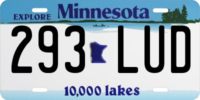 MN license plate 293LUD