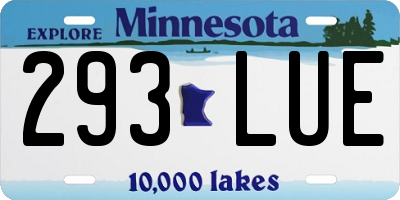 MN license plate 293LUE