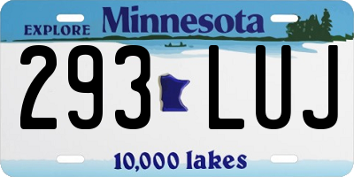 MN license plate 293LUJ