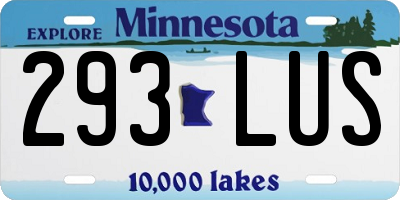 MN license plate 293LUS