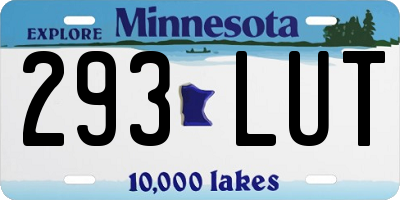 MN license plate 293LUT