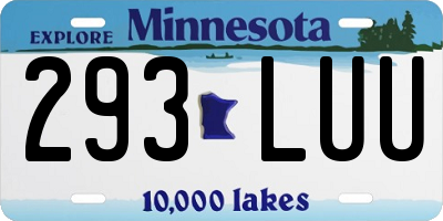 MN license plate 293LUU