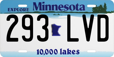 MN license plate 293LVD