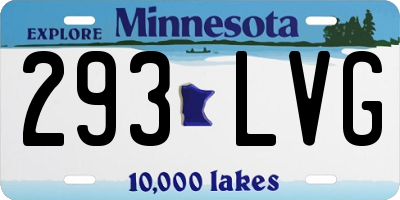 MN license plate 293LVG