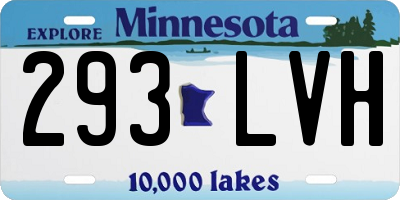 MN license plate 293LVH