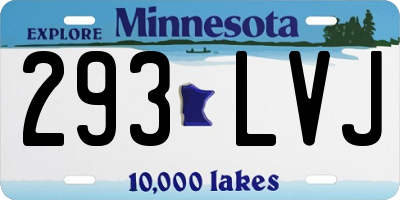 MN license plate 293LVJ