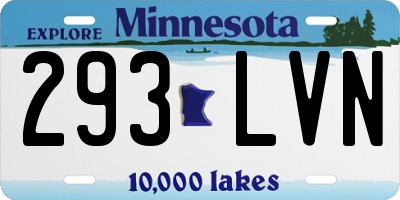MN license plate 293LVN
