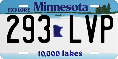 MN license plate 293LVP