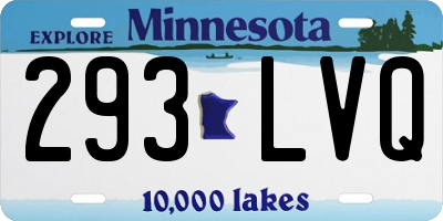 MN license plate 293LVQ