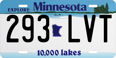 MN license plate 293LVT
