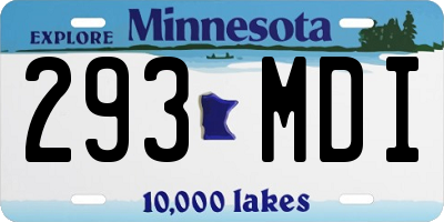 MN license plate 293MDI
