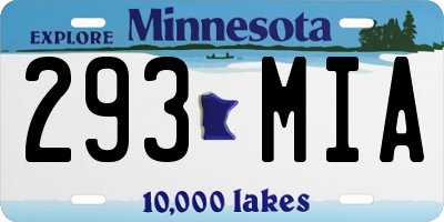 MN license plate 293MIA