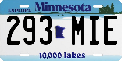 MN license plate 293MIE