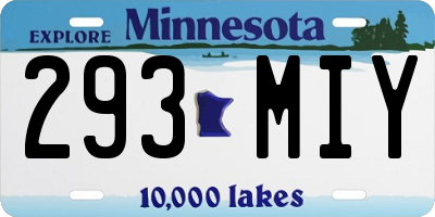 MN license plate 293MIY