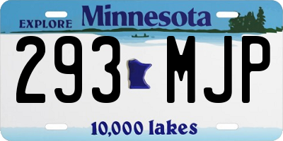 MN license plate 293MJP
