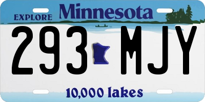 MN license plate 293MJY