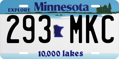MN license plate 293MKC