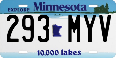 MN license plate 293MYV