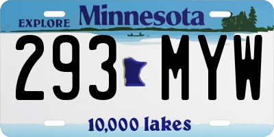 MN license plate 293MYW