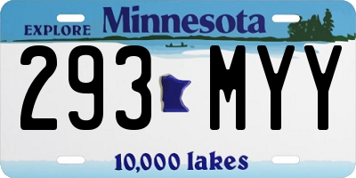 MN license plate 293MYY