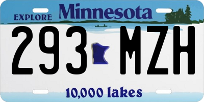 MN license plate 293MZH