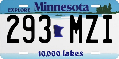 MN license plate 293MZI