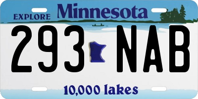 MN license plate 293NAB
