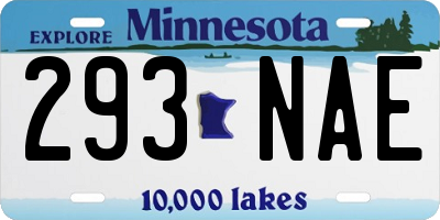MN license plate 293NAE