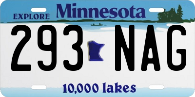 MN license plate 293NAG