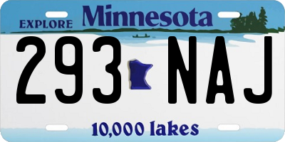 MN license plate 293NAJ