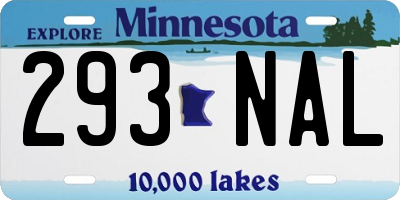 MN license plate 293NAL