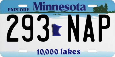MN license plate 293NAP
