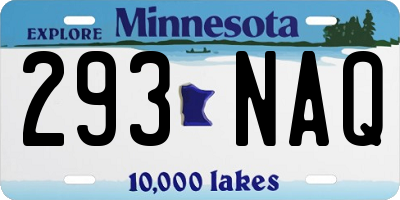 MN license plate 293NAQ