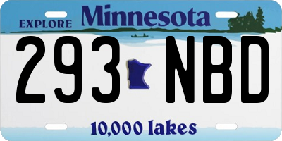 MN license plate 293NBD