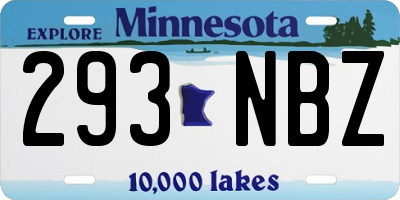 MN license plate 293NBZ