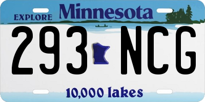 MN license plate 293NCG