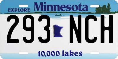 MN license plate 293NCH