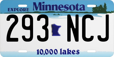 MN license plate 293NCJ