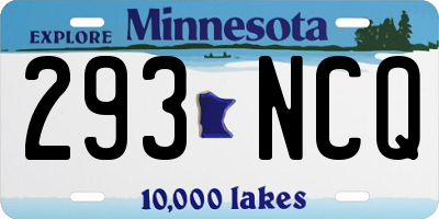 MN license plate 293NCQ