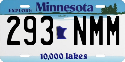 MN license plate 293NMM