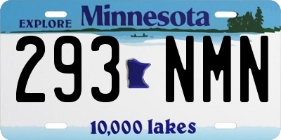MN license plate 293NMN